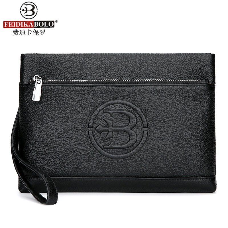 2022 Autumn New Business Men's Shoulder Bag Solid Color First Layer Cowhide Sewing Line Men's Bag