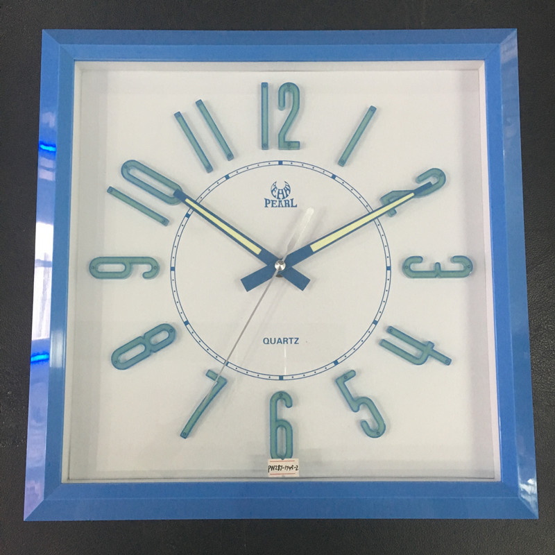 方型夜光挂钟 卧室挂钟 时尚简约静音挂钟 明珠星挂钟 厂家直销