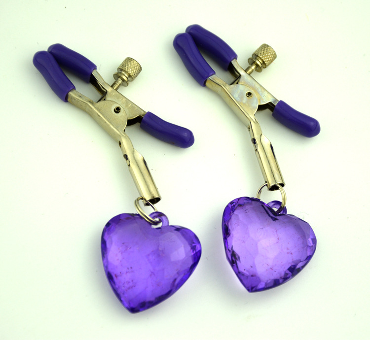 乐哈德金属乳夹心形乳夹情趣乳夹支持一件代发货