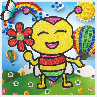 马赛克雪花泥画配八色雪花泥儿童创意手工制作diy材料包益智玩具