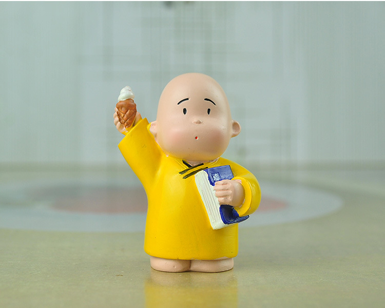 二货小和尚汽车摆件 创意家居装饰品 厂家 树脂工艺品摆件