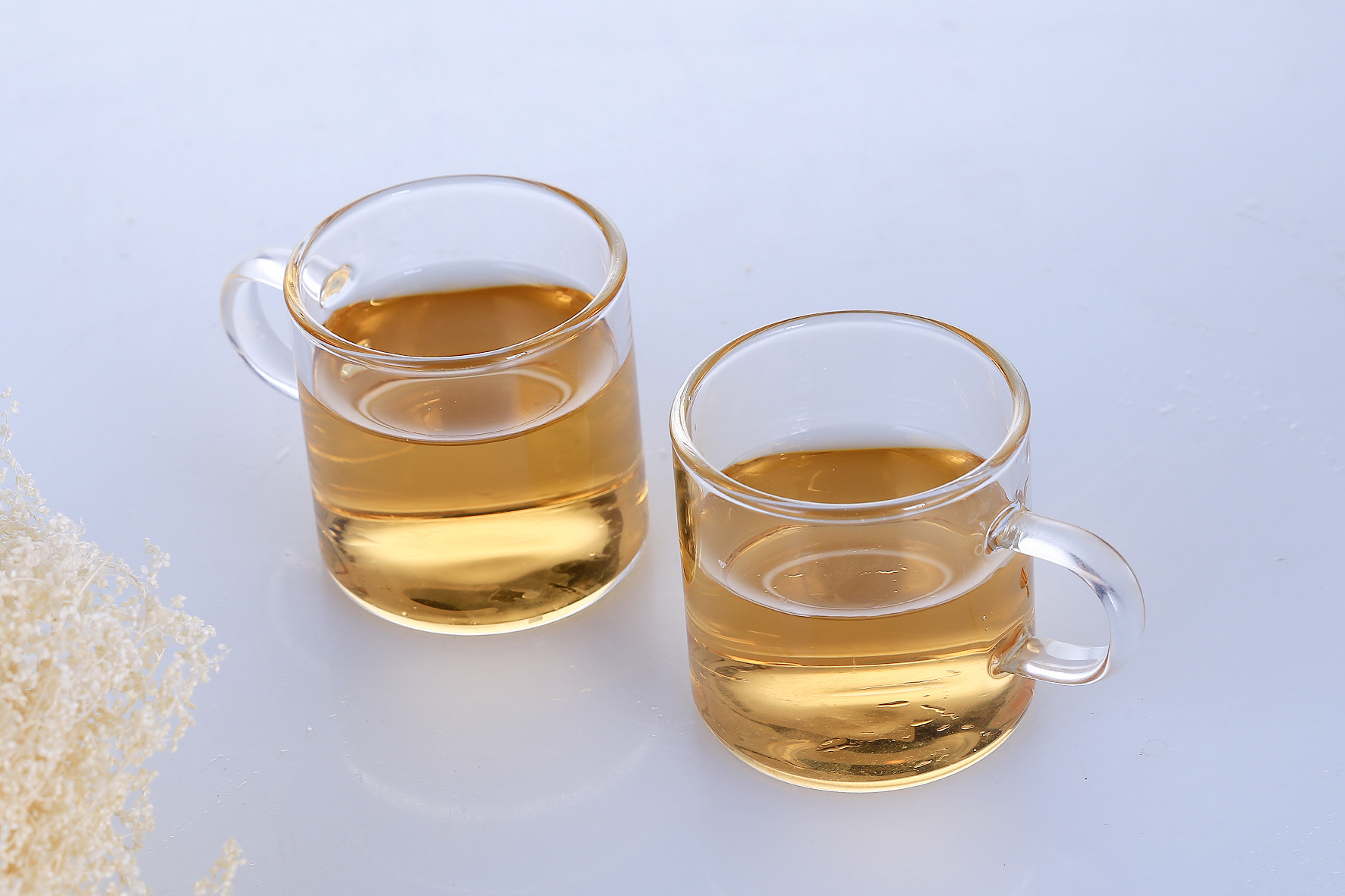 100ml 带把小玻璃杯 手工茶水杯 品茗杯 功夫茶具 6只装 可定logo