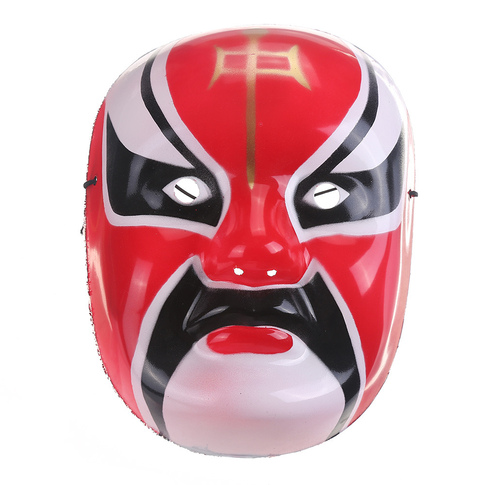 供应手绘石膏纸浆面具 国粹 变脸道具 工艺京剧脸谱面具怀旧面具