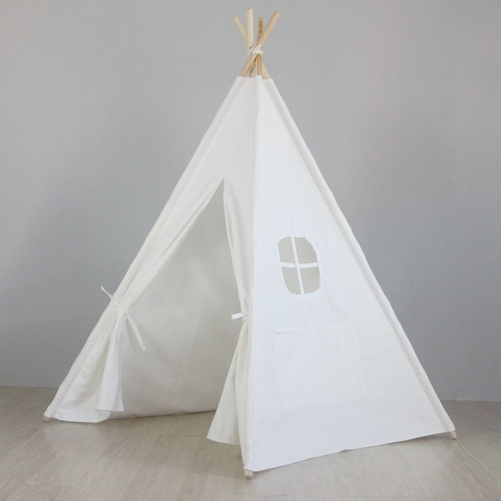 儿童帐篷纯白印第安游戏屋亲子玩具公主房定制小帐篷teepee tent