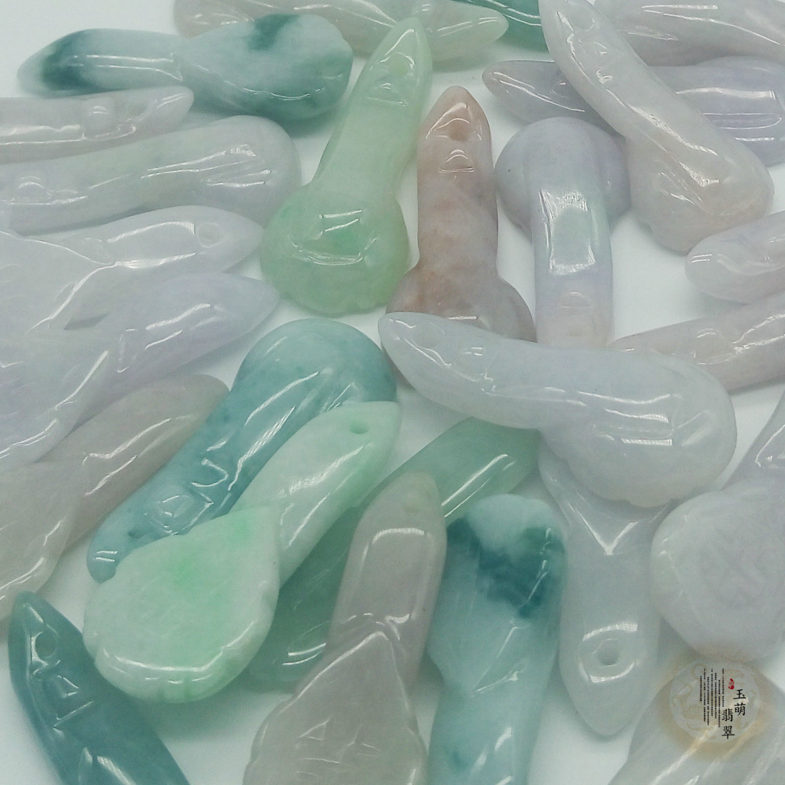 新款创意翡翠a货如意棒吊坠正品天然玉如意挂件小挂饰配饰批发