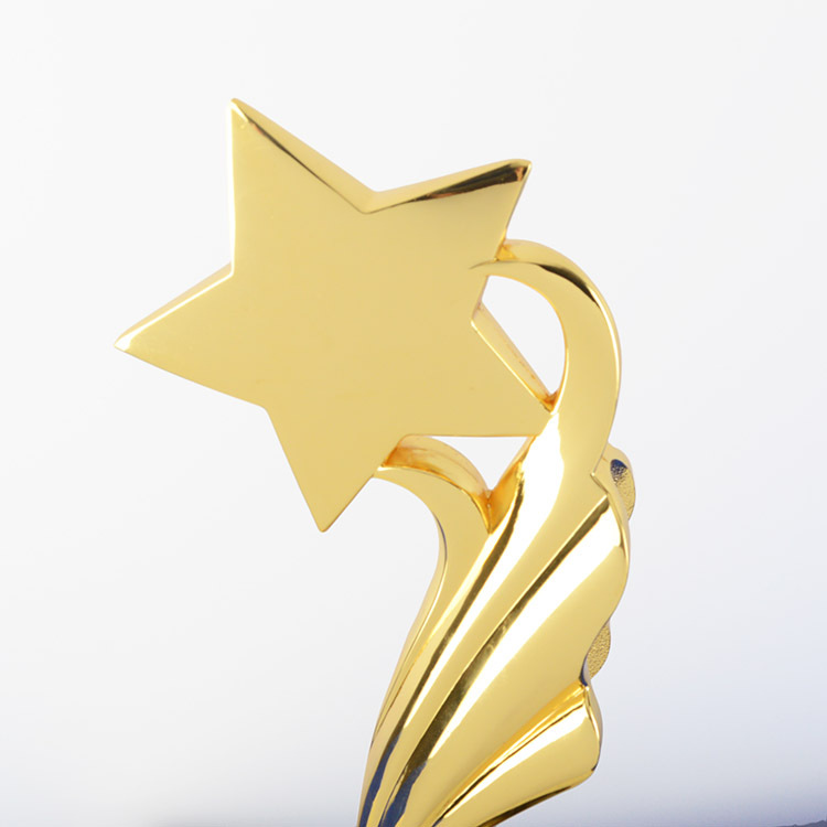 创意五角星金属奖杯定制合金星星奖杯金银铜水晶奖杯公司年会颁奖