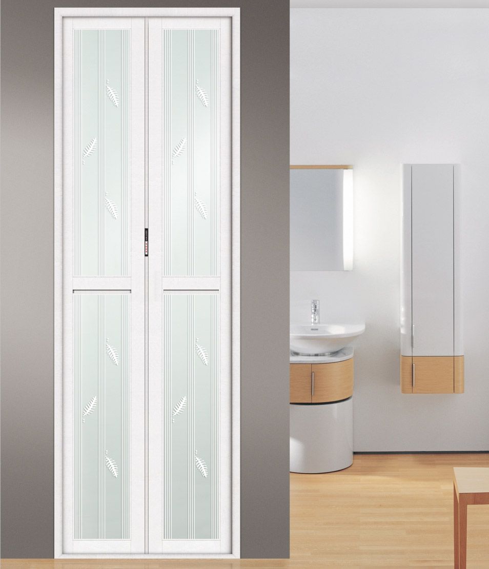 钢化玻璃小折叠门