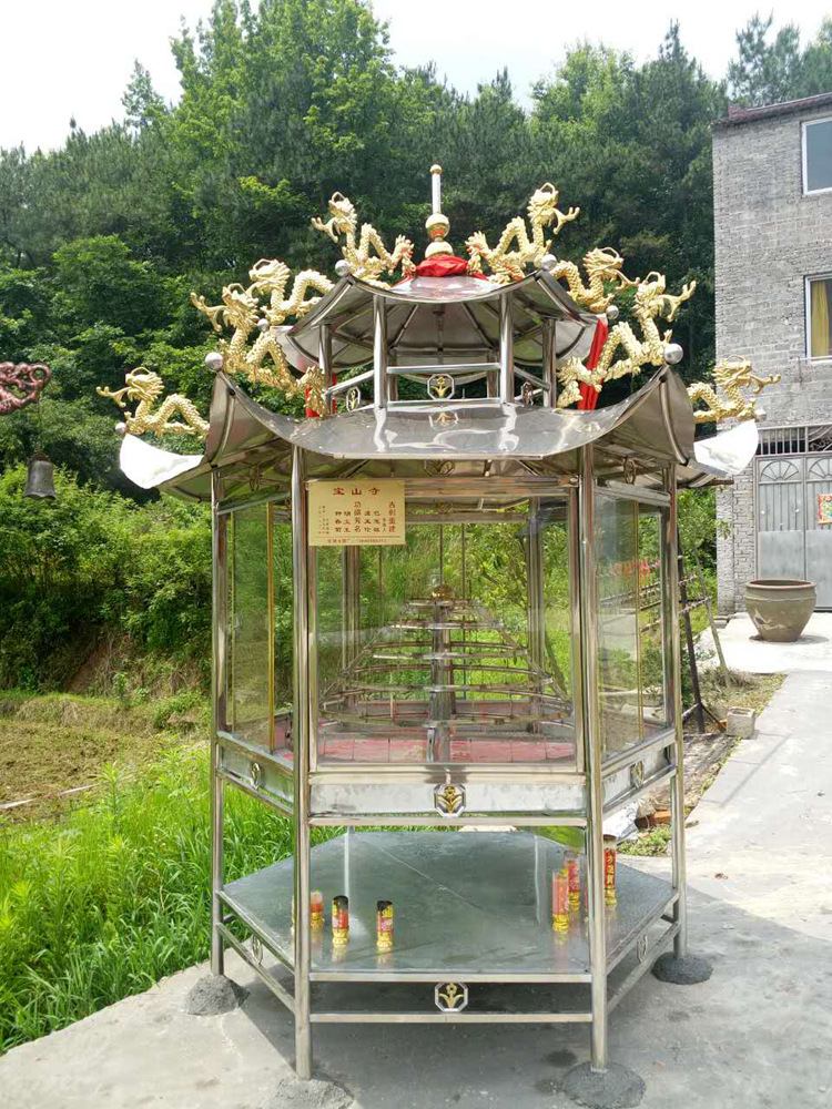 灯山不锈钢蜡烛亭蜡烛架宗教法器佛教寺庙烛台金属蜡烛台厂家定做