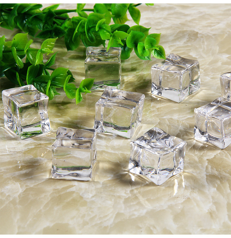 5cm亚克力仿真冰块拍摄用道具实景假冰块 1粒