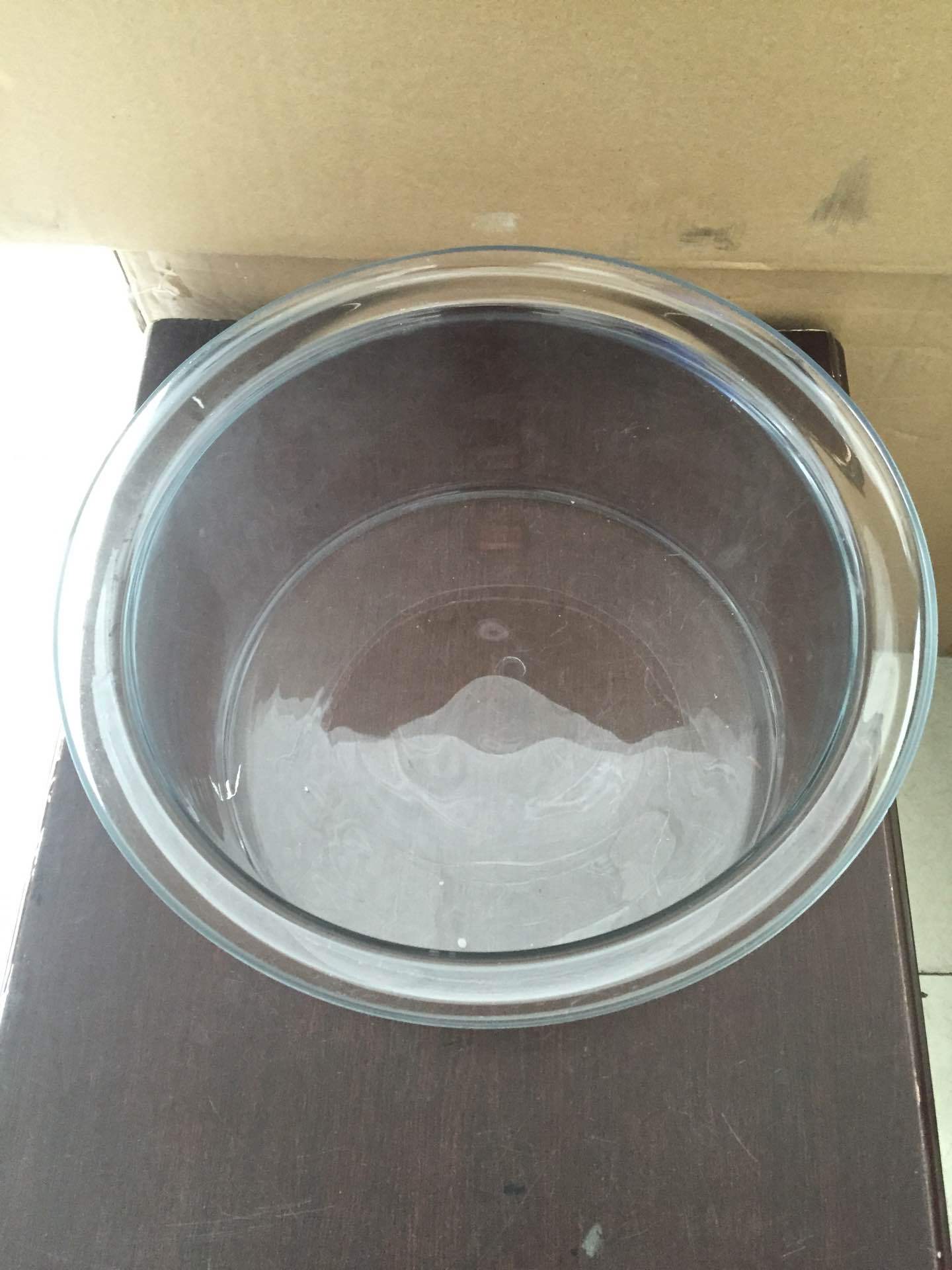 厂家供应 透明带沿圆形玻璃水槽 各种规格玻璃水盆 实验室器皿