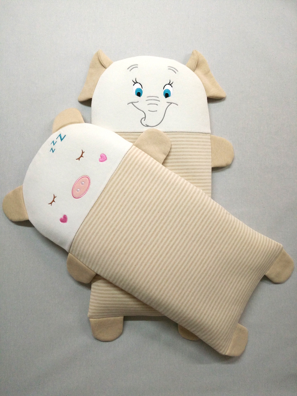 婴儿枕头0-1-6岁新生儿夏防偏头定型枕宝宝彩棉卡通枕头厂家批发