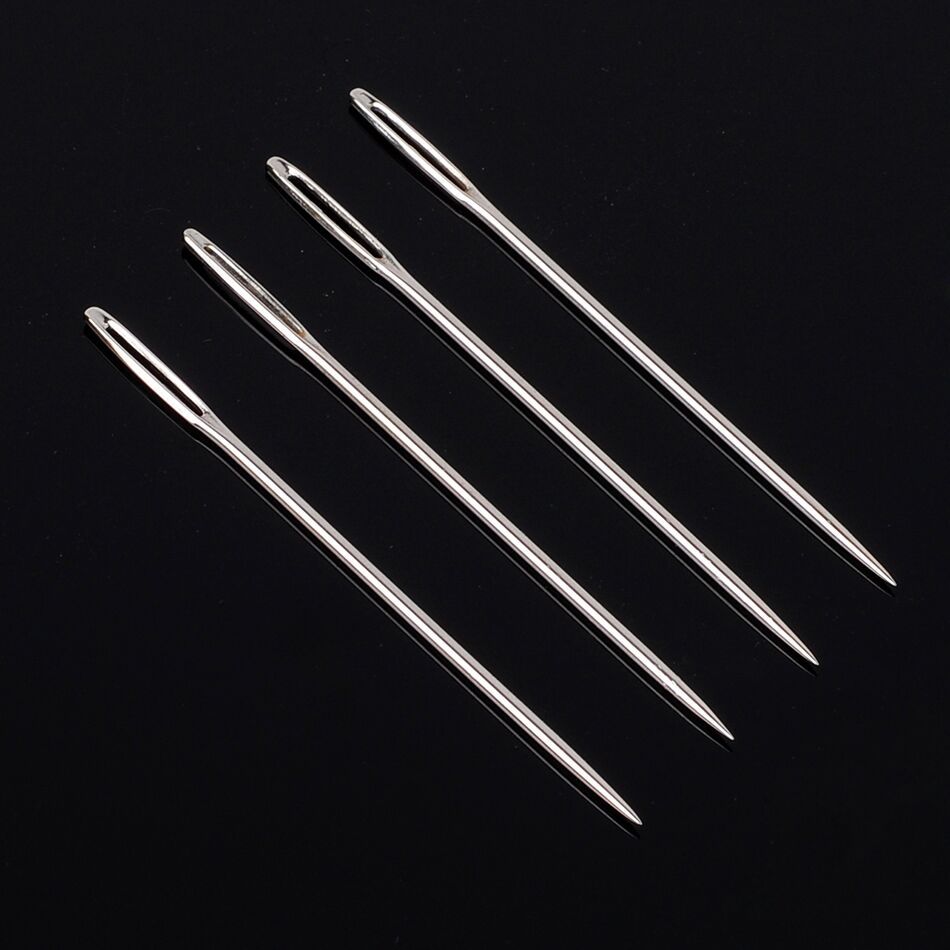 大号手缝针手工缝包针大眼针10cm钢针缝纫diy工具优质钢针缝被针