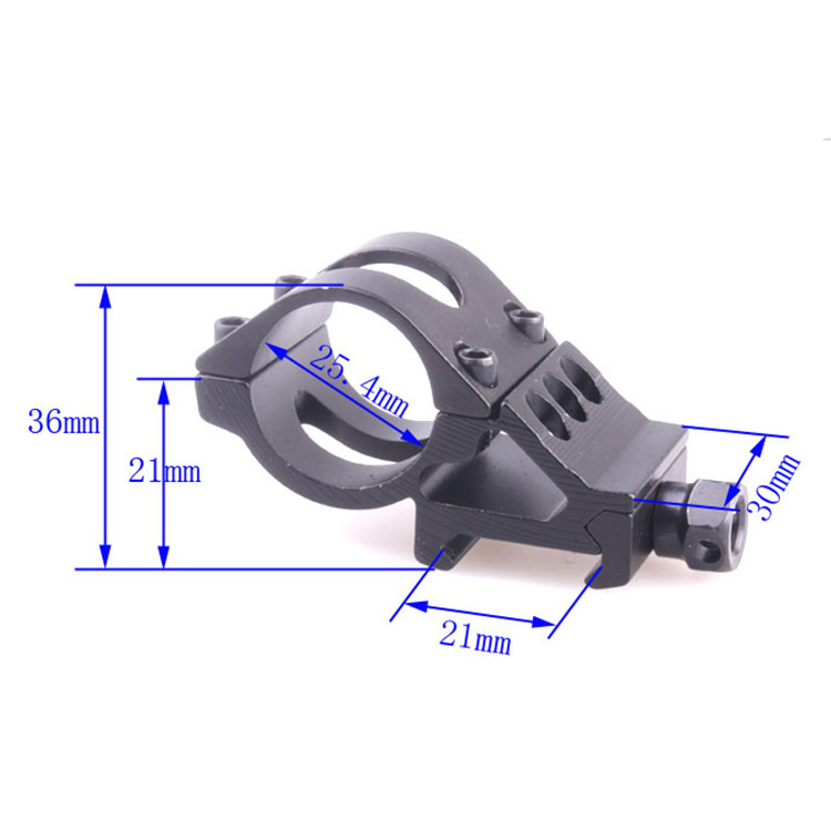 Cross-Border T2008 Wry Neck Pipe Clamp Laser Sight Bracket Flashlight Pipe Clamp Bracket Fixed Base Card