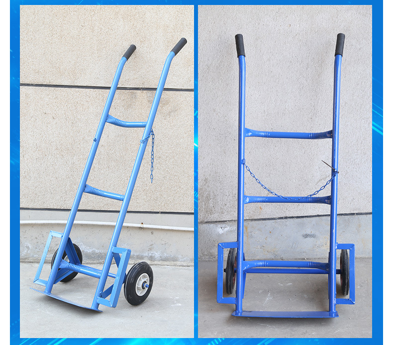 厂家货源油桶车凹槽乙炔工业推车铁桶搬运车40l单双氧气瓶手推车