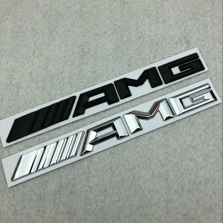 适用于奔驰///amg贴标 奔驰amg后尾箱字标 金属英文车贴 车尾贴
