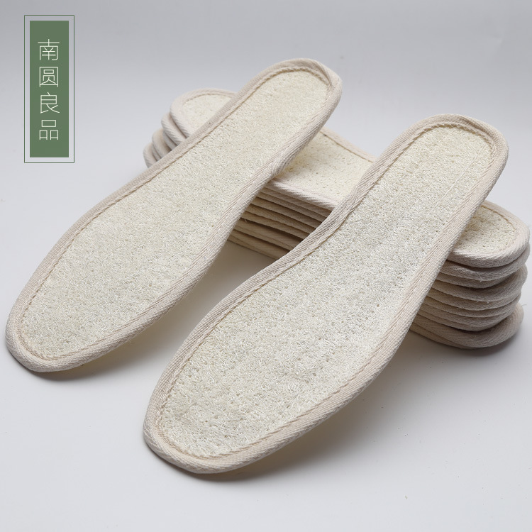 厂家批发天然丝瓜络防臭鞋垫舒适柔软透气鞋垫批发手工裁剪