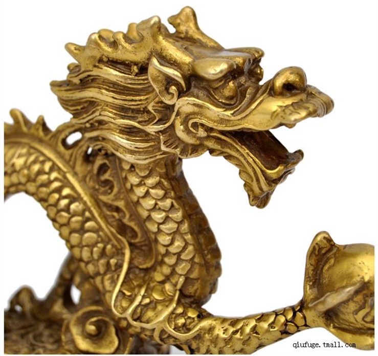苏氏铜器黄铜龙金龙铜龙办公室家居摆件生肖龙家居饰品黄铜摆件