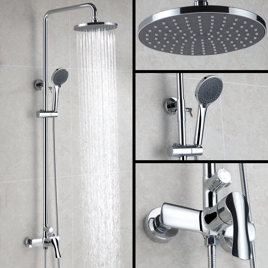 酒店淋浴花洒明装挂墙式增压大淋浴可升降带手提花洒喷头lm1002b