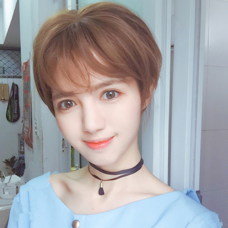 假发女短发自然逼真假发套假头发蓬松帅气bobo头韩国发型空气刘海