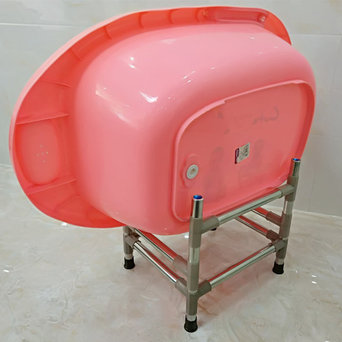 浴室不锈钢盆架卫生间落地式大号脸盆收纳架放宝宝洗澡盆置物架子