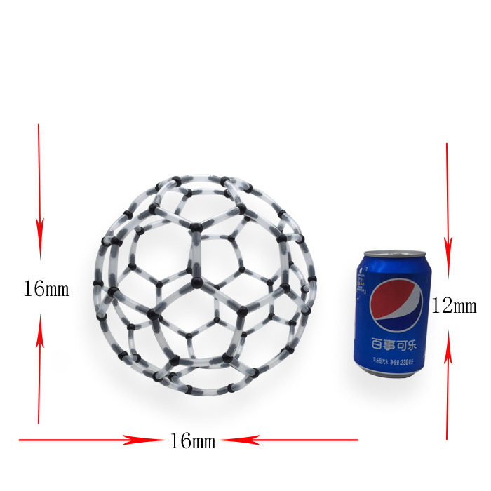 科技小制作碳c60分子 模型diy科学实验器材科普教材