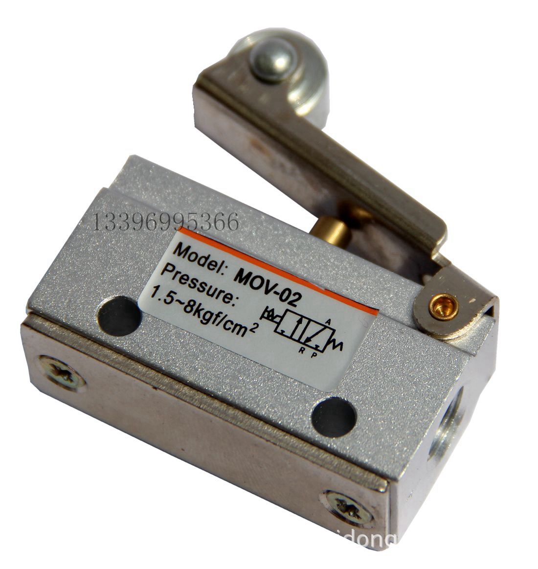 高寿命二位三通滚轮式气控阀 xq230412 螺纹安装