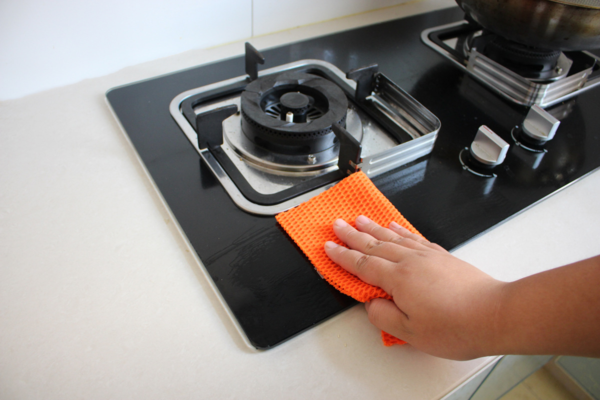 3d竹纤维洗碗布不沾油刷碗布彩色厨房抹布擦桌子毛巾