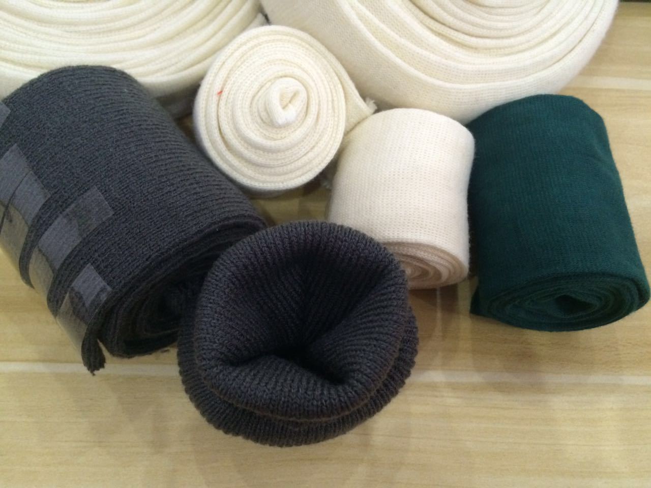 无缝罗纹袖口 圆筒针织面料无缝 针织婴儿医疗用布 防护服螺纹