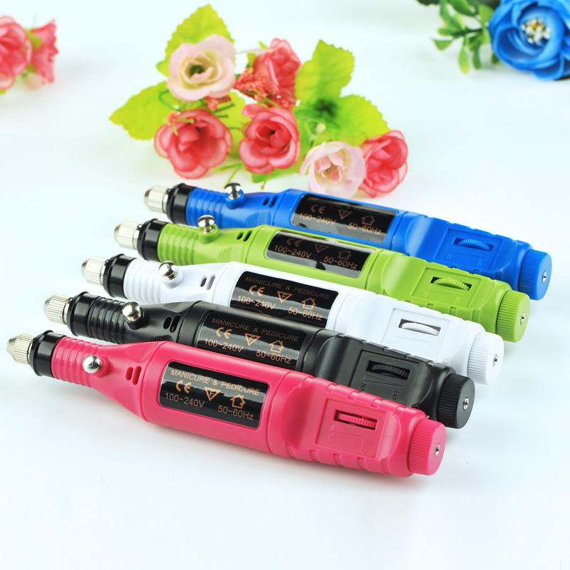 迷你美甲打磨机 笔式指甲打磨机 便捷电动磨甲抛光机美甲工具