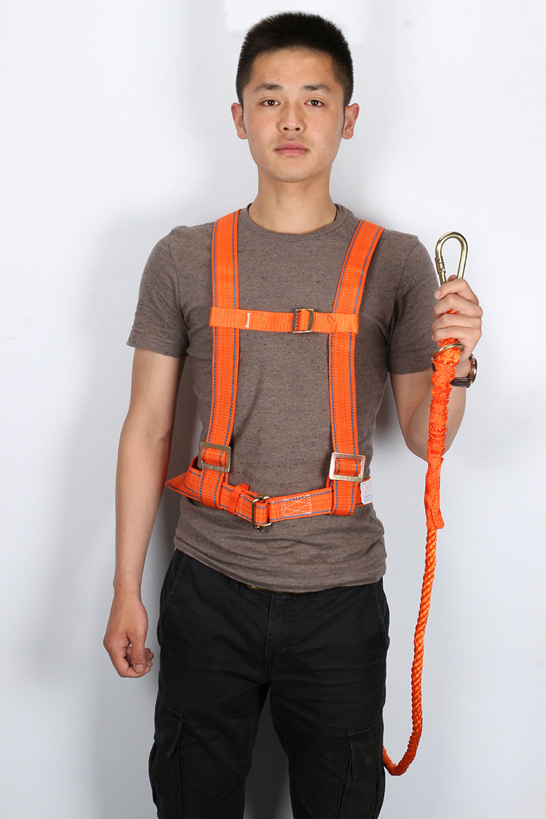 双背单钩安全带高工作业防坠落安全带防坠落半身式安全防护带批发