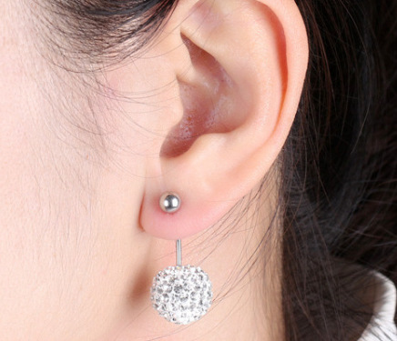 10mm香巴拉钻球镶钻女肚脐环耳钉环坠穿刺肚脐钉不锈钢脐扣