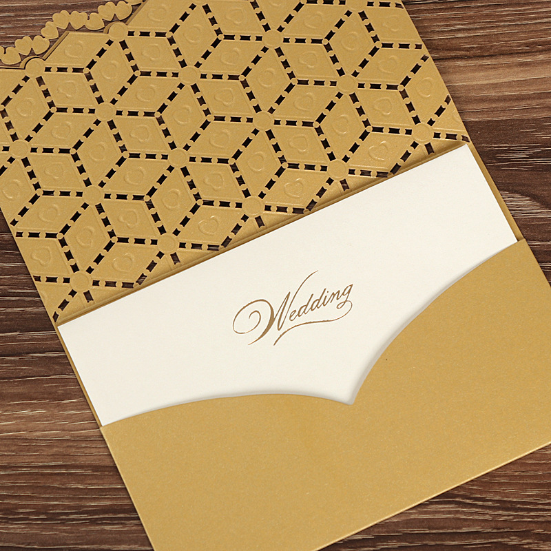 厂家供应镂空请柬请帖 结婚 商务邀请函 空白内页可定制 新品现货