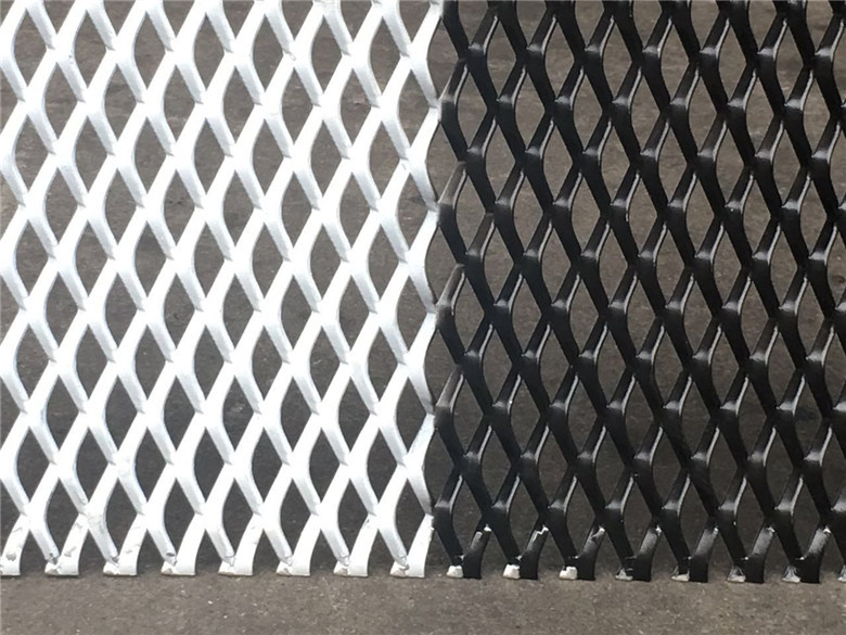 铝板网厂家 菱形幕墙装饰网 喷漆拉伸铝网 加工 铝冲孔网板