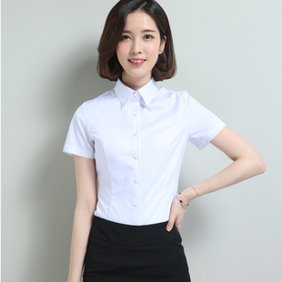 白衬衫女短袖工装