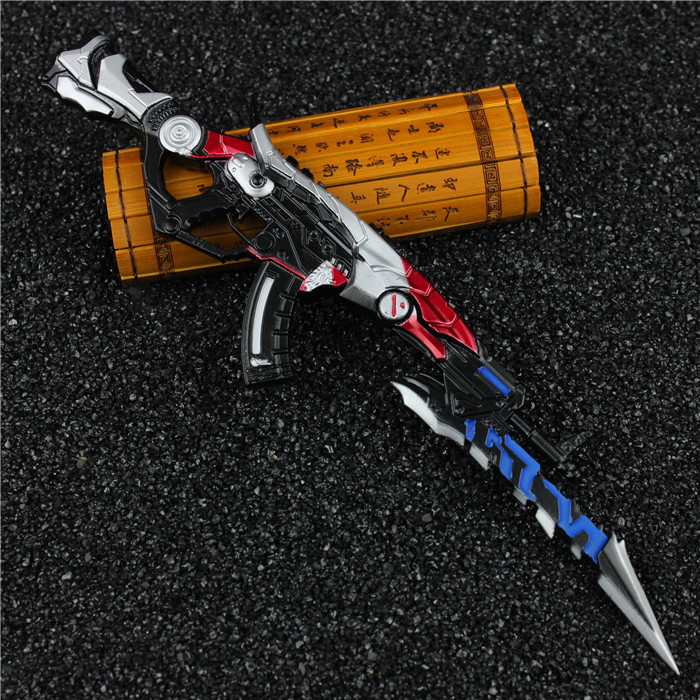 生死狙击魔龙骑士合金武器模型 英雄级魔龙骑士金属枪模型22cm