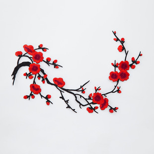 义乌鸿远刺绣 材质:人造丝  适用范围:服装  图案:梅花