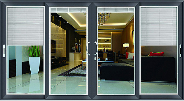 【佛山定做】铝合金推拉玻璃门 铝合金防盗门 阳台厨房门外贸出口