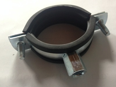 供应管箍厂家直销(重型带胶管箍)蓝白锌铁制管道固定用