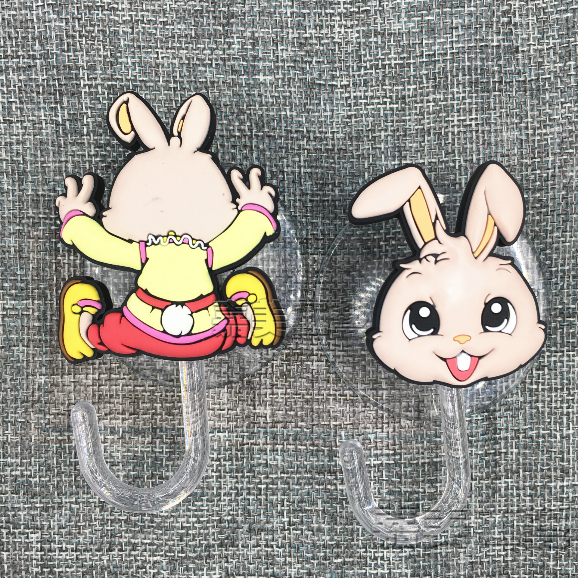 不干胶粘钩强力塑料挂衣钩可爱卡通动漫衣帽钩来图来样定制