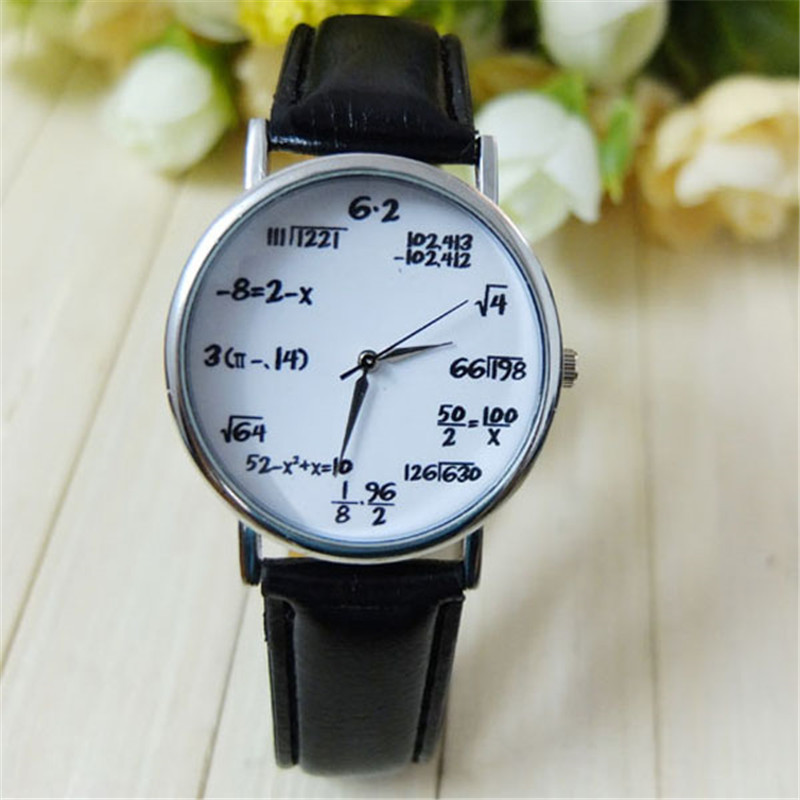 外贸清仓 学霸热爱数学公式手表 男表女表学生时尚皮带手表