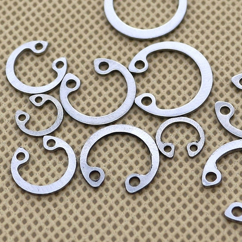 现货批发 304不锈钢孔用挡圈 内卡卡环 c型卡簧 弹性挡圈￠8-￠75