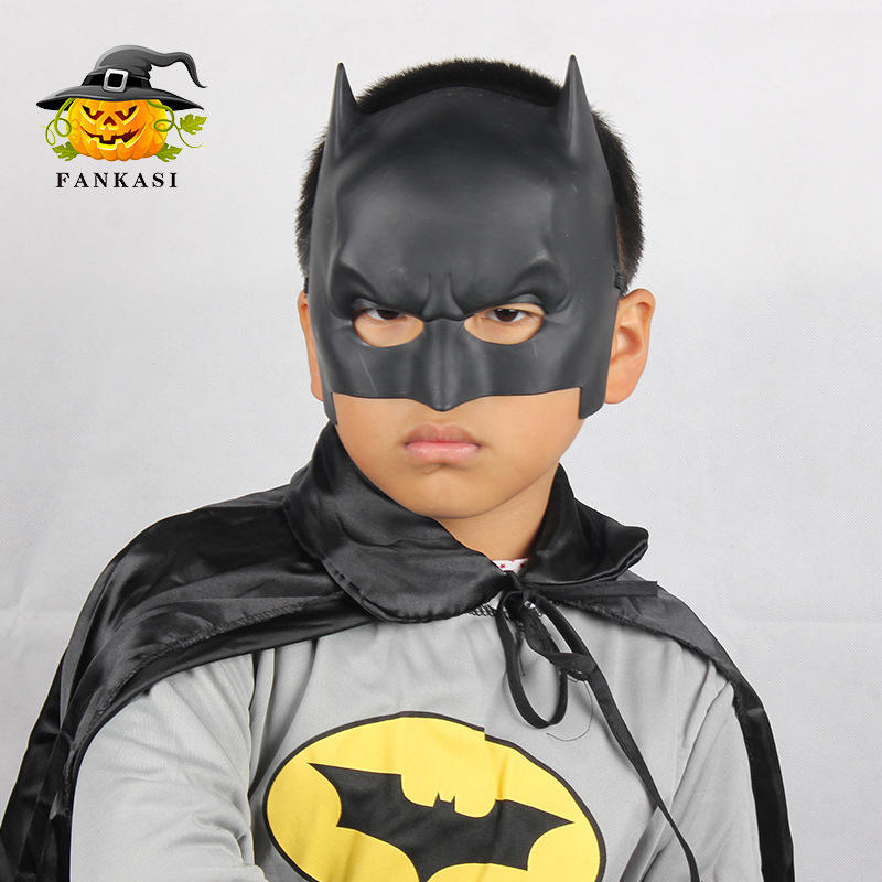 软料舒适款大人小孩半脸蝙蝠侠面具眼罩cos角色扮演化妆舞会道具