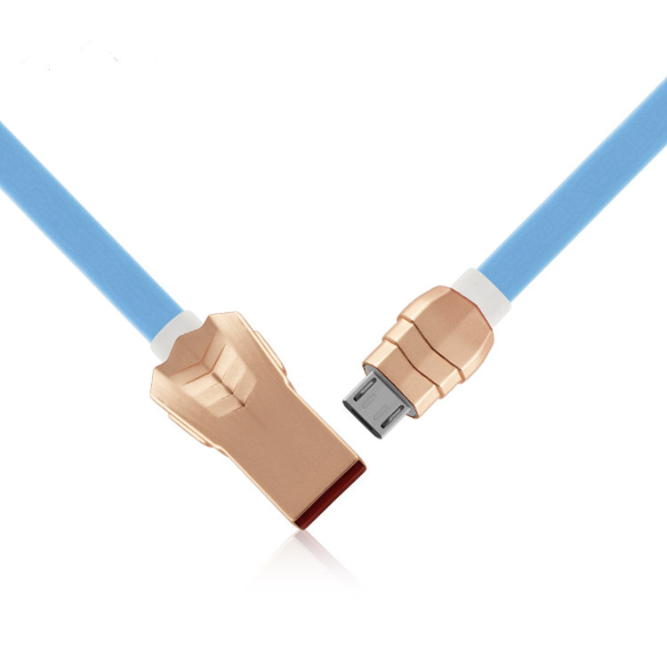 安卓数据线 新款私模u型锌合金数据线usb尼龙编织手机充电数据线