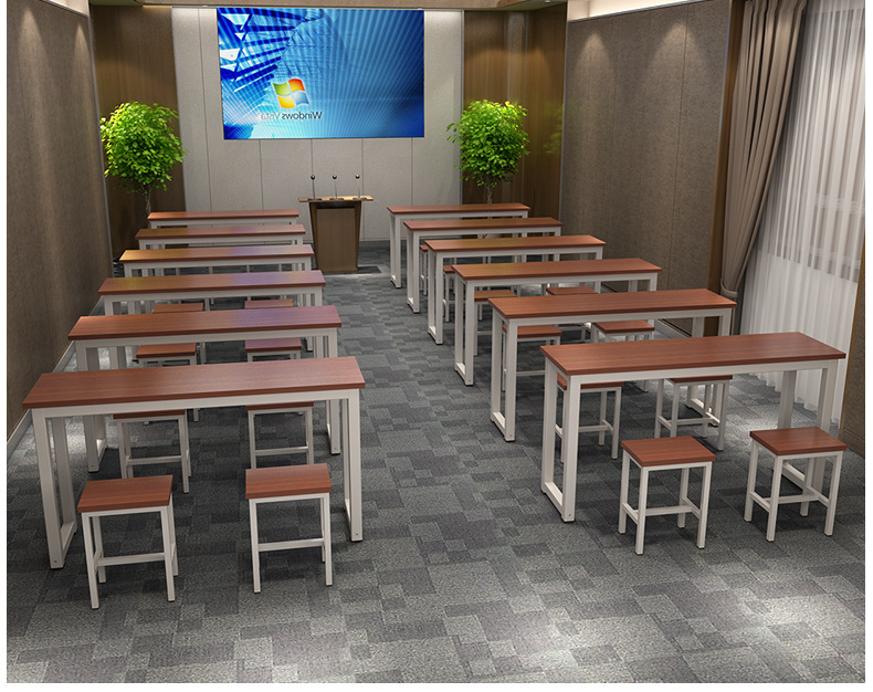 课桌椅学生培训幼儿园辅导美术儿童阅览桌会议凳子中小学