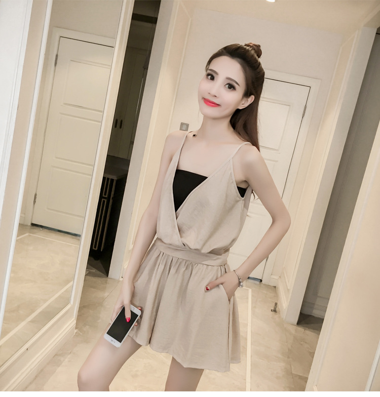 闺蜜装姐妹夏季女装韩版短袖短裤休闲套装女00后吊带学生三件套潮