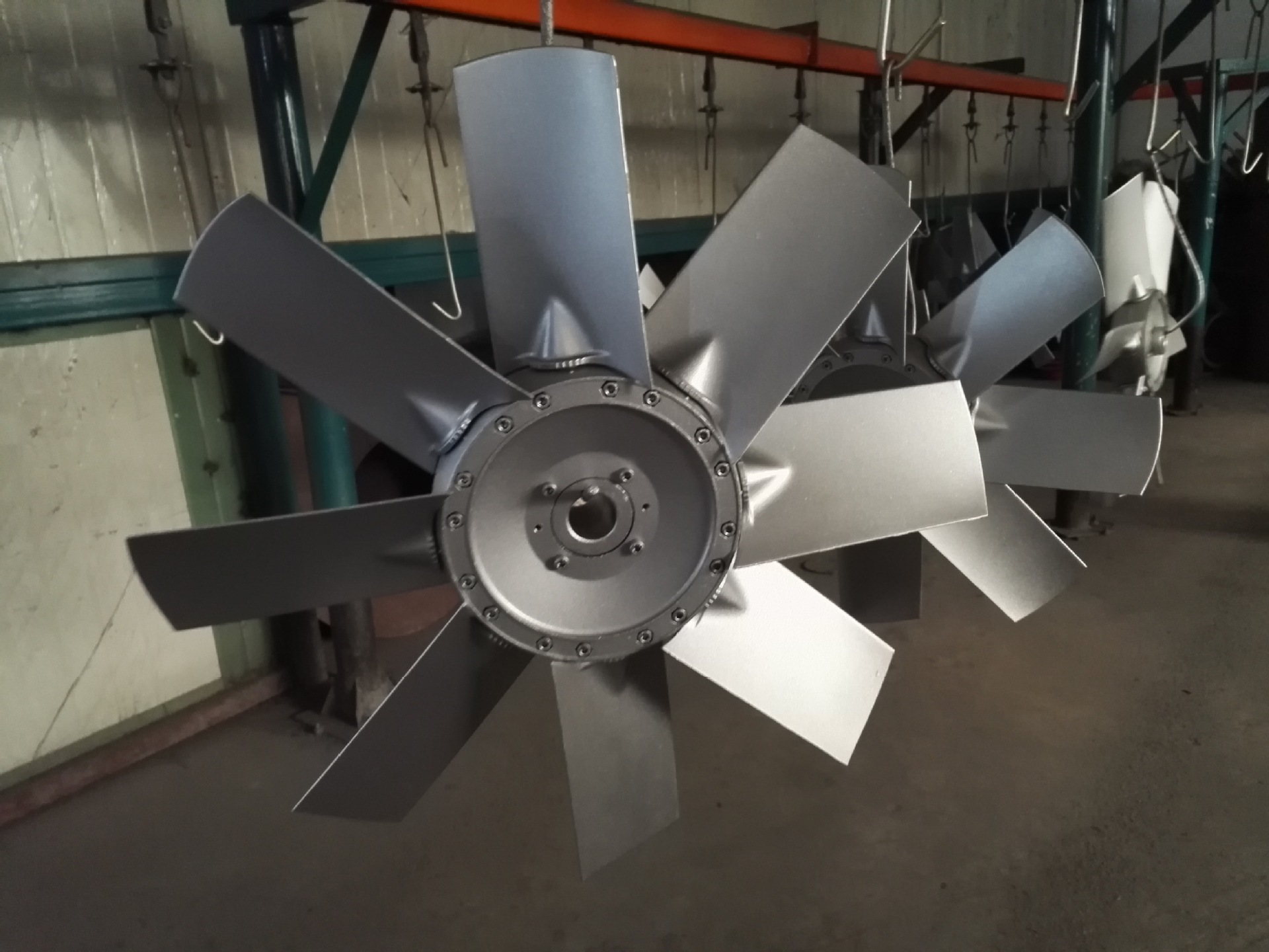 5号500mm轴孔24/28mm单面八片铝合金风叶轮轴流风机配件调节角度