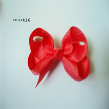 Pinwheel bows厂家直销批发亚马逊女孩3英寸翘翘花蝴蝶结发夹潮