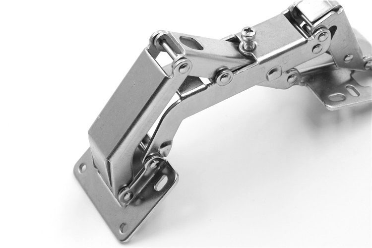 现货 异形铰链 170度厚门板阻尼弹子铰链 免开孔缓冲阻尼弹子铰链