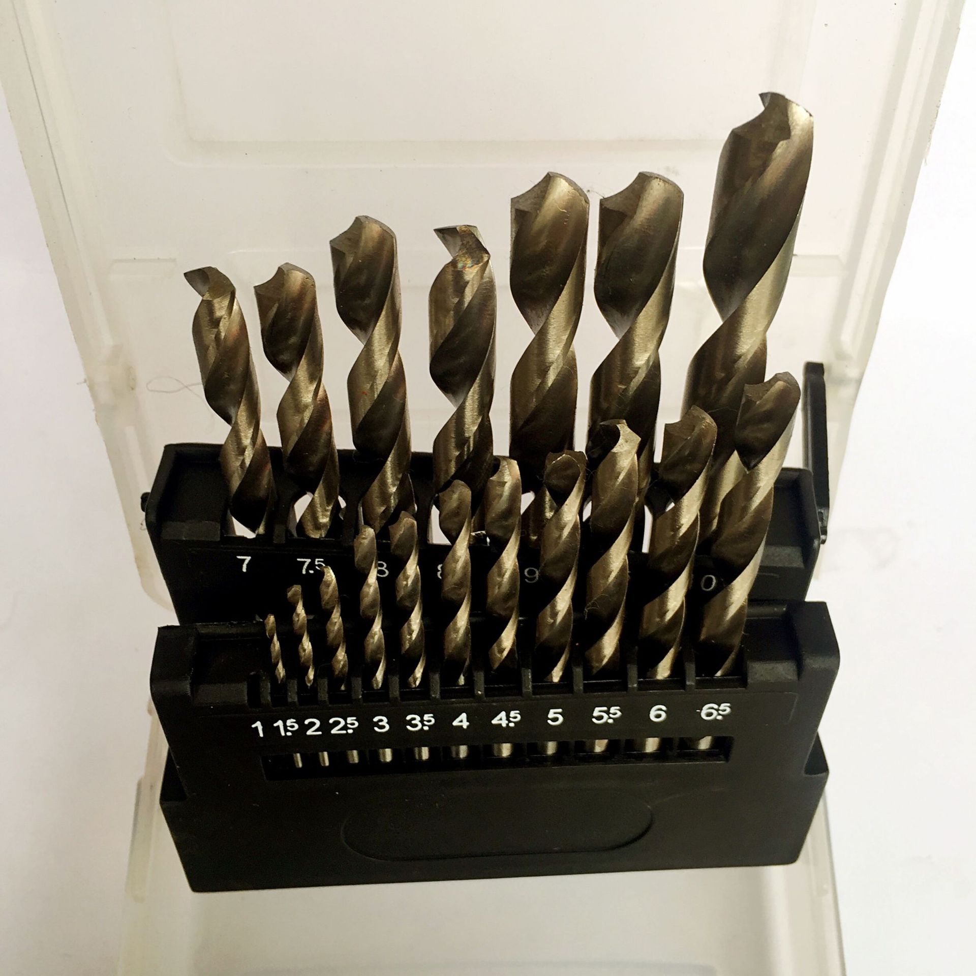 白色套装钻头 成套直柄麻花钻 组合钻头 打铁成套麻花钻头