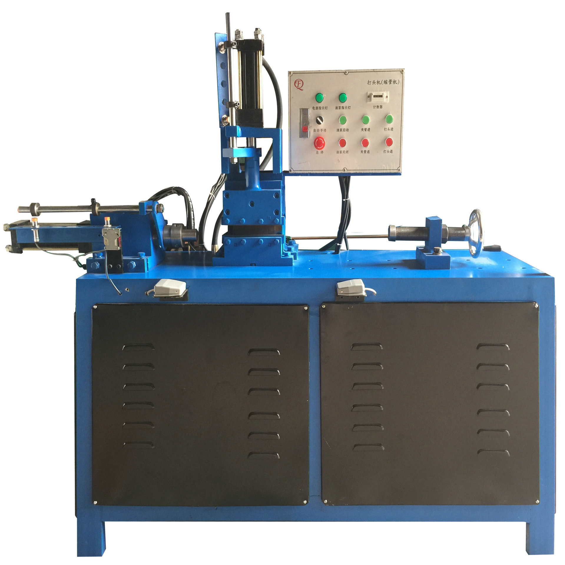 厂家直销立式打头机半自动立式缩管机 多功能高速打头机